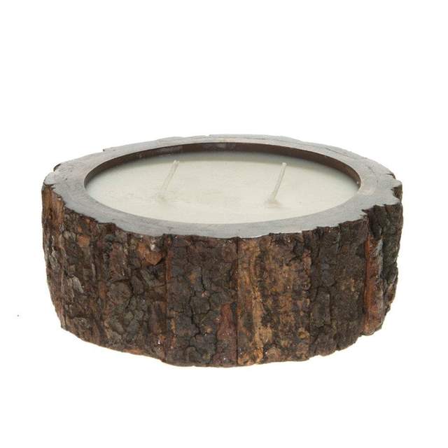 Rustic Medium Tree Bark Pot Candle - Himalayan Trading Post