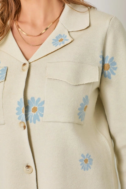 Flower Power Sweater Jacket