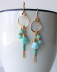 Larimar & Turquoise Gemstone Earring