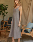 Italian Linen Maxi Slip Dress