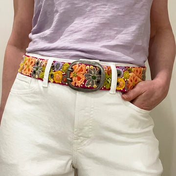 Jenny Krauss Wildflowers Embroidered Belt