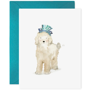 E. Frances Lucy Dog Labradoodle Birthday Greeting Card