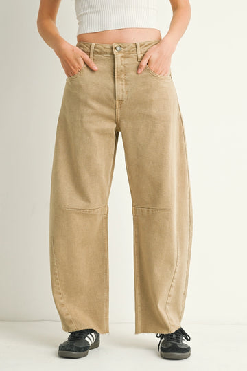 Vintage Khaki Barrel Jeans