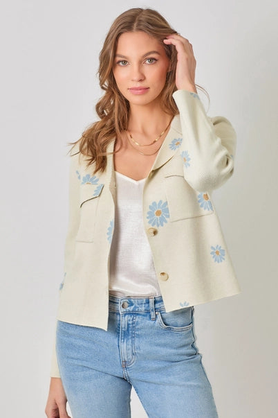 Flower Power Sweater Jacket