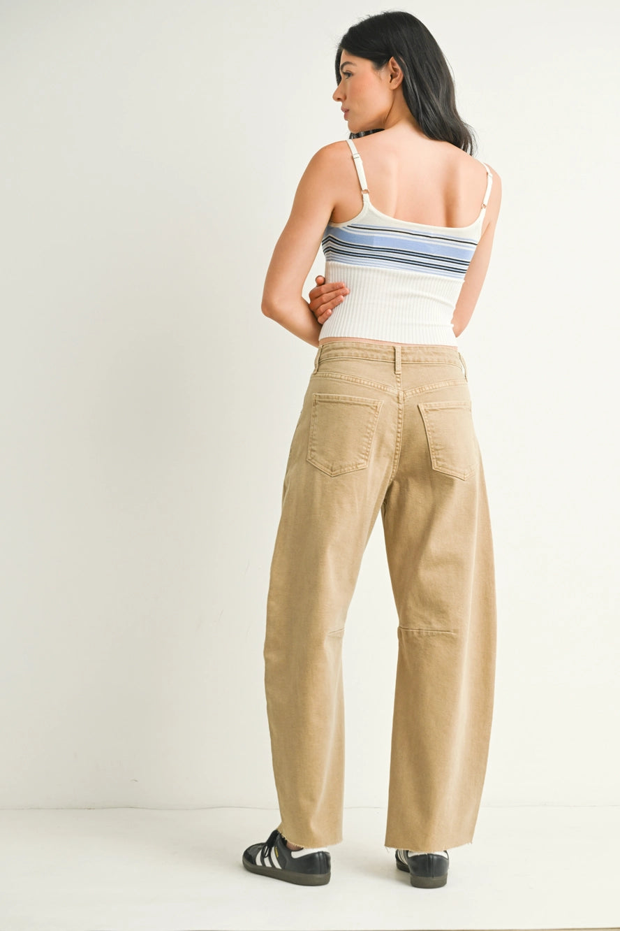 Vintage Khaki Barrel Jeans