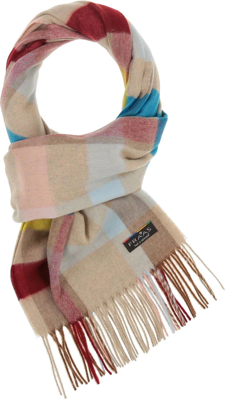 Fraas Check Plaid Cashmink Scarf