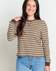 Foothill Long Sleeve Striped Crew T-Shirt