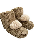 Pebble Pom Pom Baby Booties