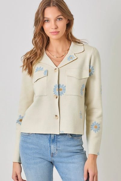 Flower Power Sweater Jacket