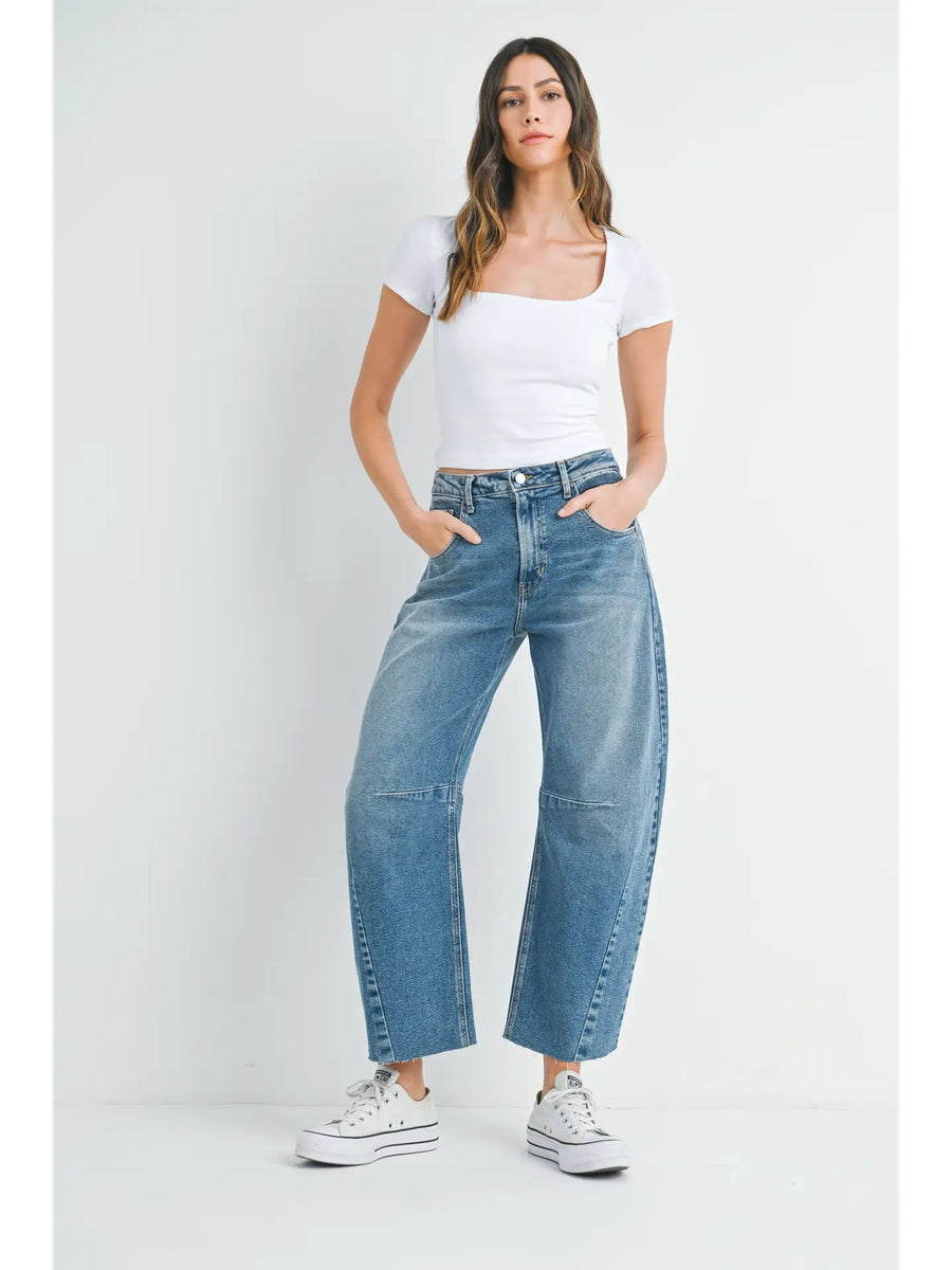 Denim Barrel Jeans