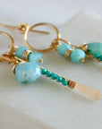 Larimar & Turquoise Gemstone Earring