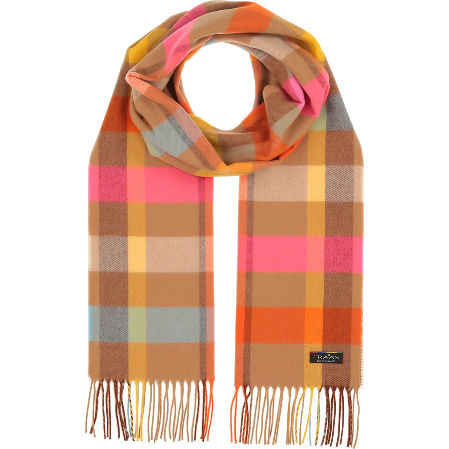 Fraas Check Plaid Cashmink Scarf