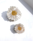 Hand-painted Daisy Flower Claw Hair Clip