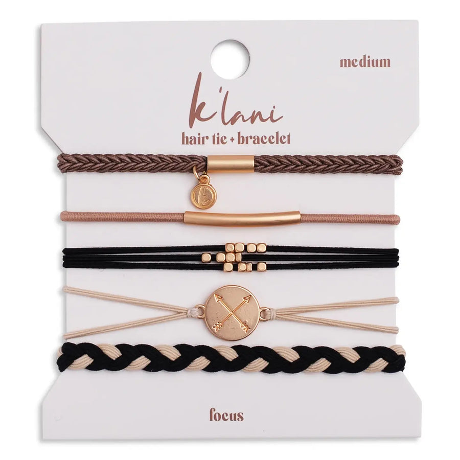 K'Lani Hair Tie Bracelets- Set of 5