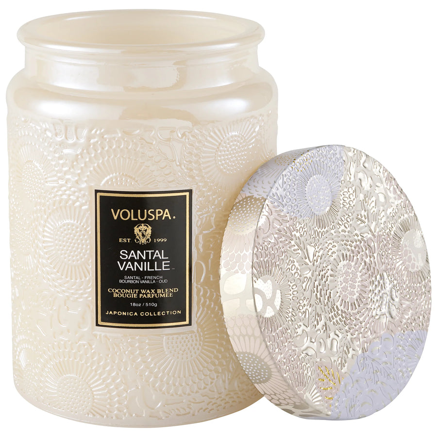 Voluspa Santal Vanille 18oz Large Glass Jar Candle