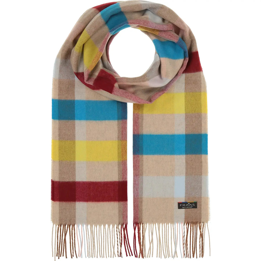 Fraas Check Plaid Cashmink Scarf