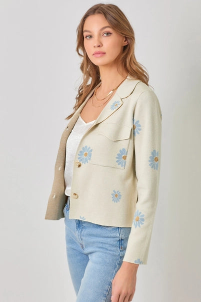 Flower Power Sweater Jacket