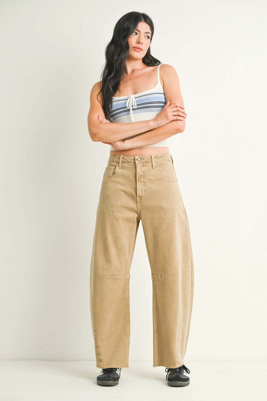 Vintage Khaki Barrel Jeans