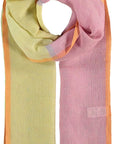 Bright Blocks Cotton Linen Blend Scarf