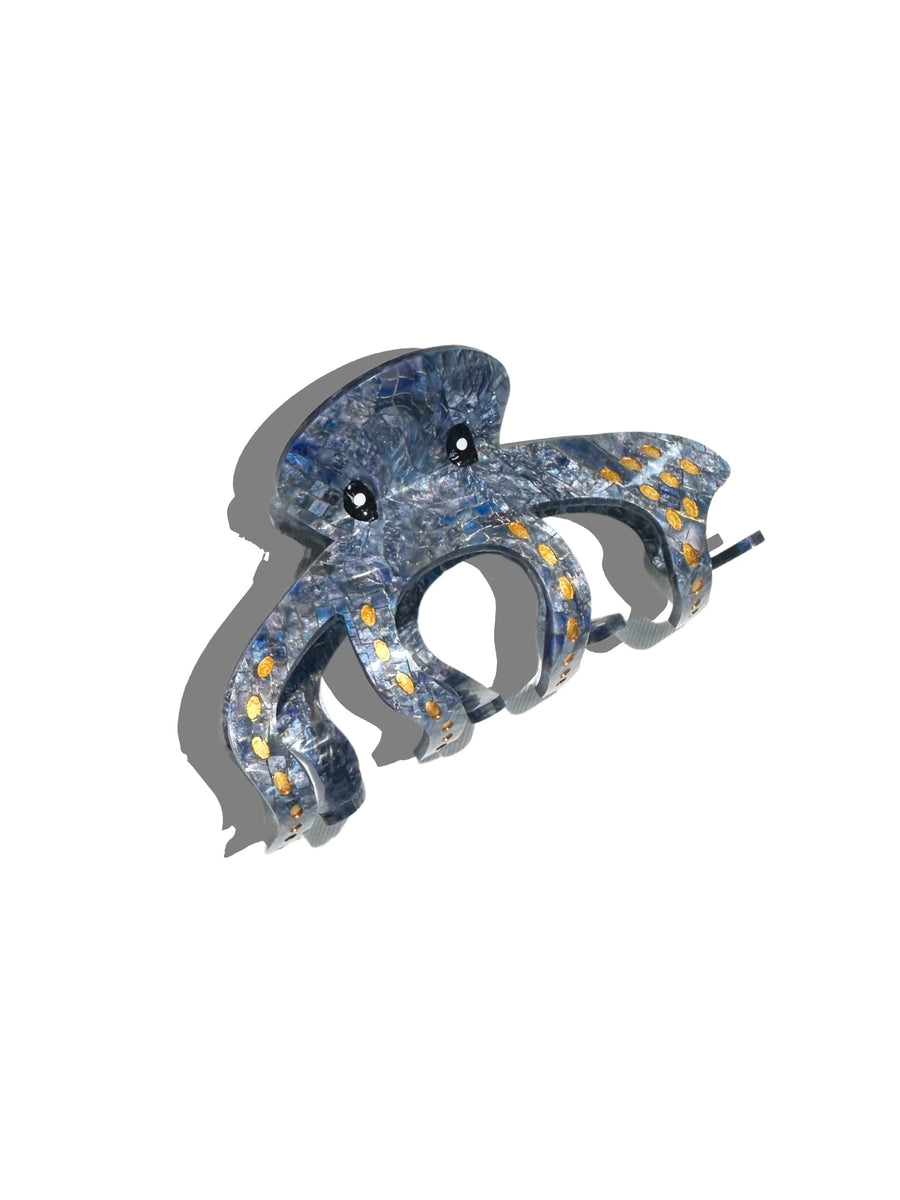 Hand-painted Octopus Hair Claw