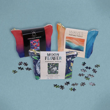 Portable Puzzle in a Canvas Pouch