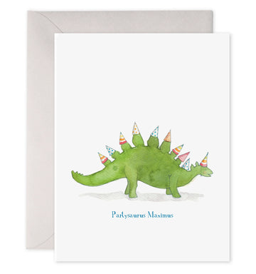 E. Frances Partysaurus Kid's Birthday Greeting Card