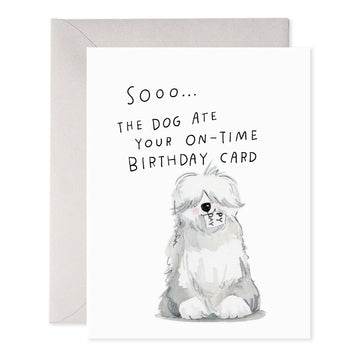 E. Frances Sheepdog Belated Birthday Greeting Card