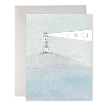 E. Frances Lighthouse Beacon Thinking of You Condolence Greeting Card