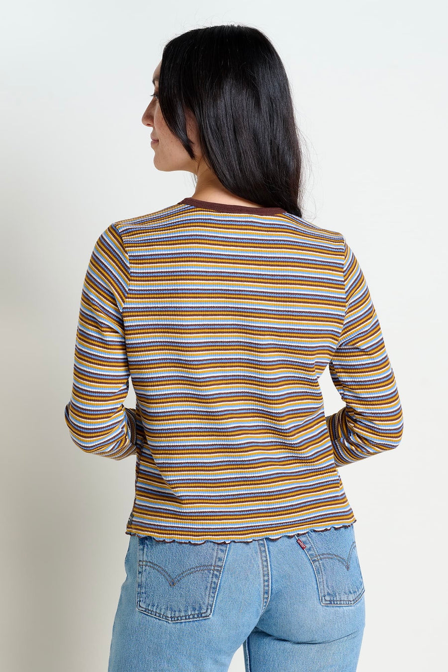 Foothill Long Sleeve Striped Crew T-Shirt