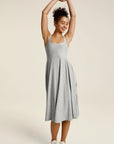 Featherweight At the Ready Square Neck Dress-Silver Mist