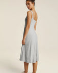 Featherweight At the Ready Square Neck Dress-Silver Mist