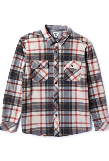 Vissla Eco-Zy Long Sleeve Polar Flannel Shirt-Dune