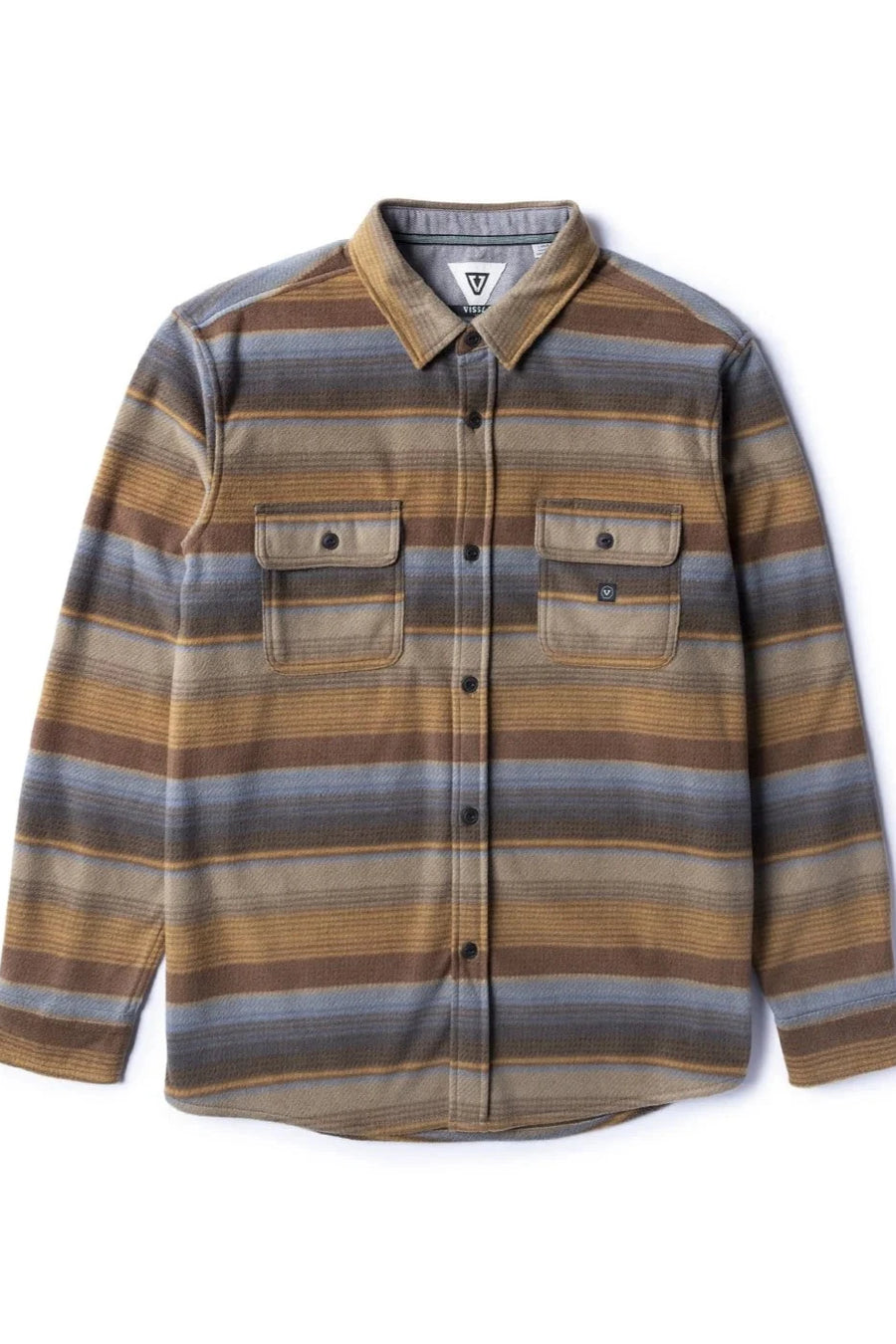 Vissla Eco-Zy Long Sleeve Polar Flannel Shirt-Khaki