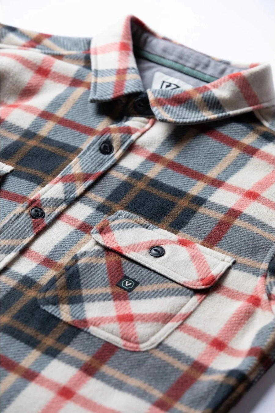 Vissla Eco-Zy Long Sleeve Polar Flannel Shirt-Dune