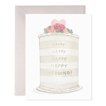 E. Frances Frosted Wedding Greeting Card