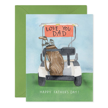 E.Frances Golf Cart Dad Father's Day Greeting Card