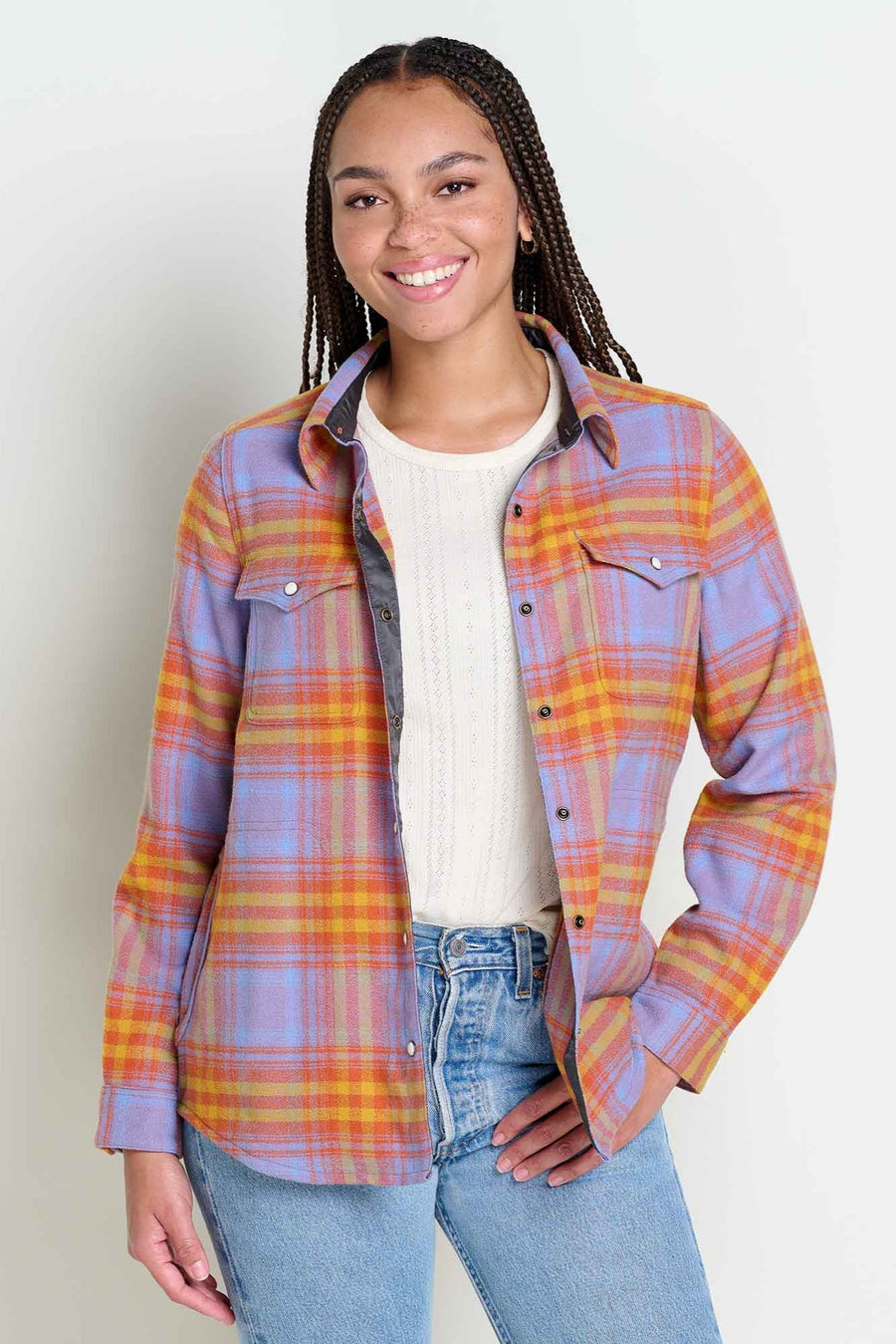 Folk Yeah! Shirt Jacket-Pansy