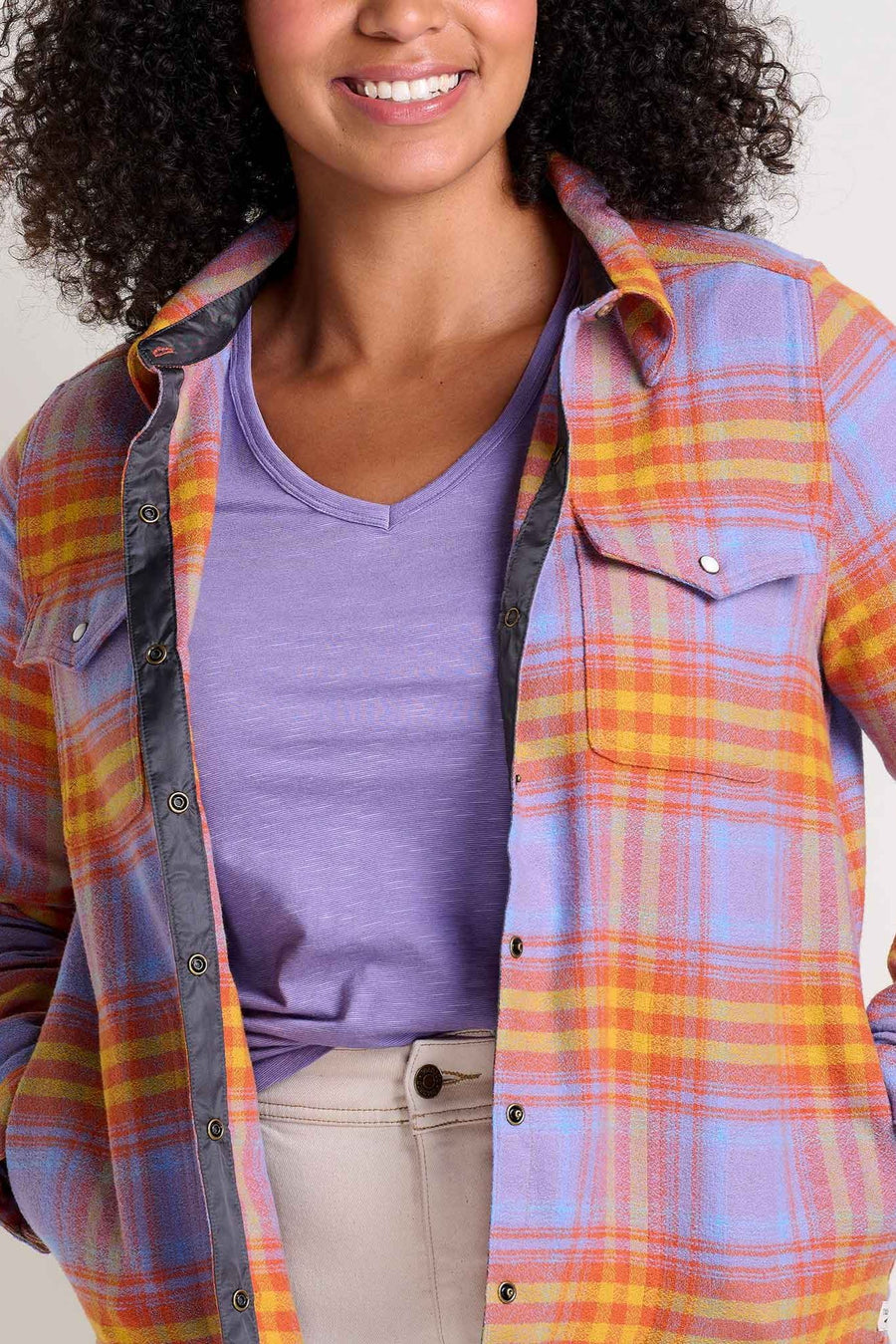 Folk Yeah! Shirt Jacket-Pansy