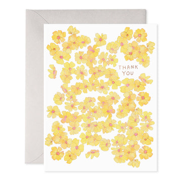 E. Frances Yellow Flowers Thank You Greeting Card