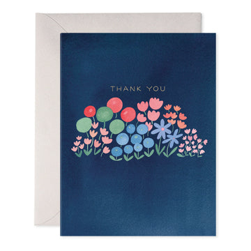 E.Frances Flower Patch Thank You Greeting Card