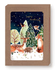 Snowy Woodland Scene Boxed Holiday Cards - Set of 10