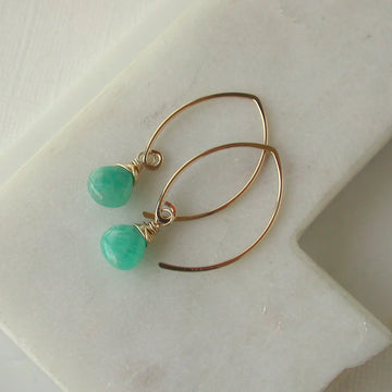 Color Pop Petites Small Gemstone Earrings - Gold Fill