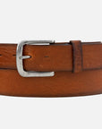 Ari Unisex Vintage Leather Belt-Camel