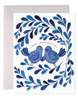 E. Frances Blue Birds Anniversary Greeting Card