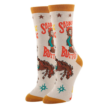 Saddle Up Women's Cowgirl Crew Socks