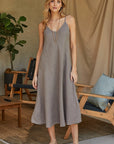 Italian Linen Maxi Slip Dress