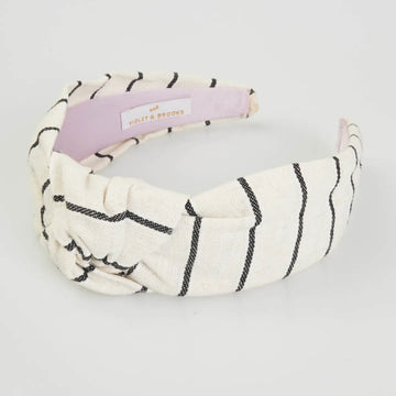 Phoebe Linen Knot Striped Headband