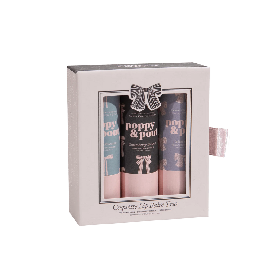 Poppy & Pout Coquette Lip Balm Trio Gift Set