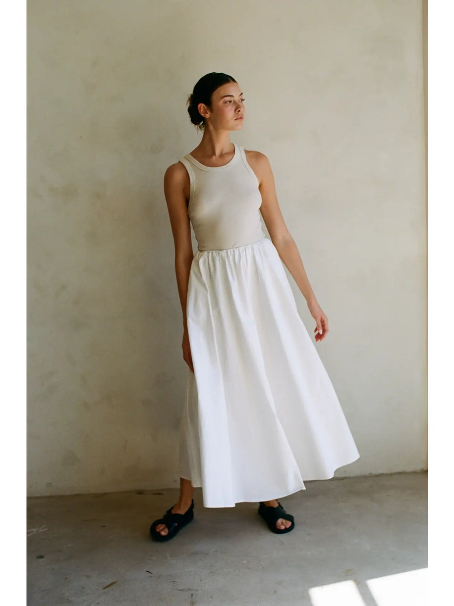 Summer Fling Cotton Woven Midi Skirt