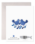 E. Frances Blue Birds Anniversary Greeting Card